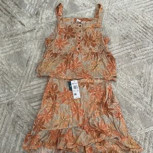 Roxy BNWT Floral Tank & Skirt Set